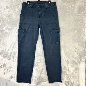 American Eagle Outfitters Womens Cargo Pants Navy Blue Stretch Size 12 Regular